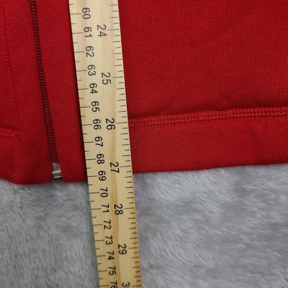 Vintage 2007 Russell Athletic Men’s Medium Vented Fleece Cadet Jacket Tango Red - Picture 4 of 9